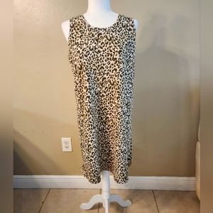 Leopard print dress 19" chest 37" long